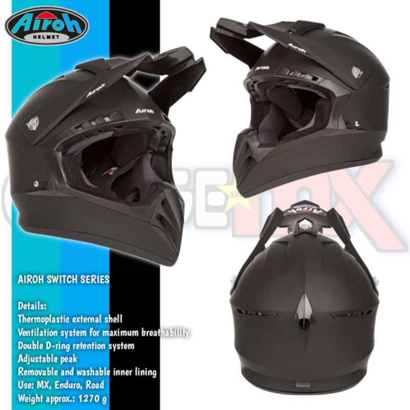 HELM AIROH SWITCH POLOS . HELM TRAIL AIROH . HELM CROSS AIROH