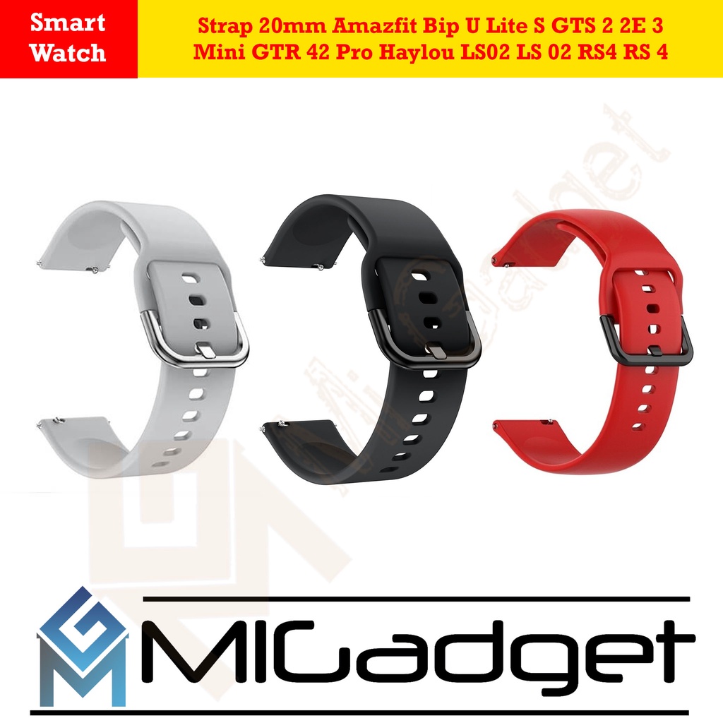 Strap 20mm 20 mm Amazfit Bip U Lite S GTS 2 2E 3 4 Mini GTR 42 Pro Haylou LS02 LS 02 RS4 RS 4 Plus Strap