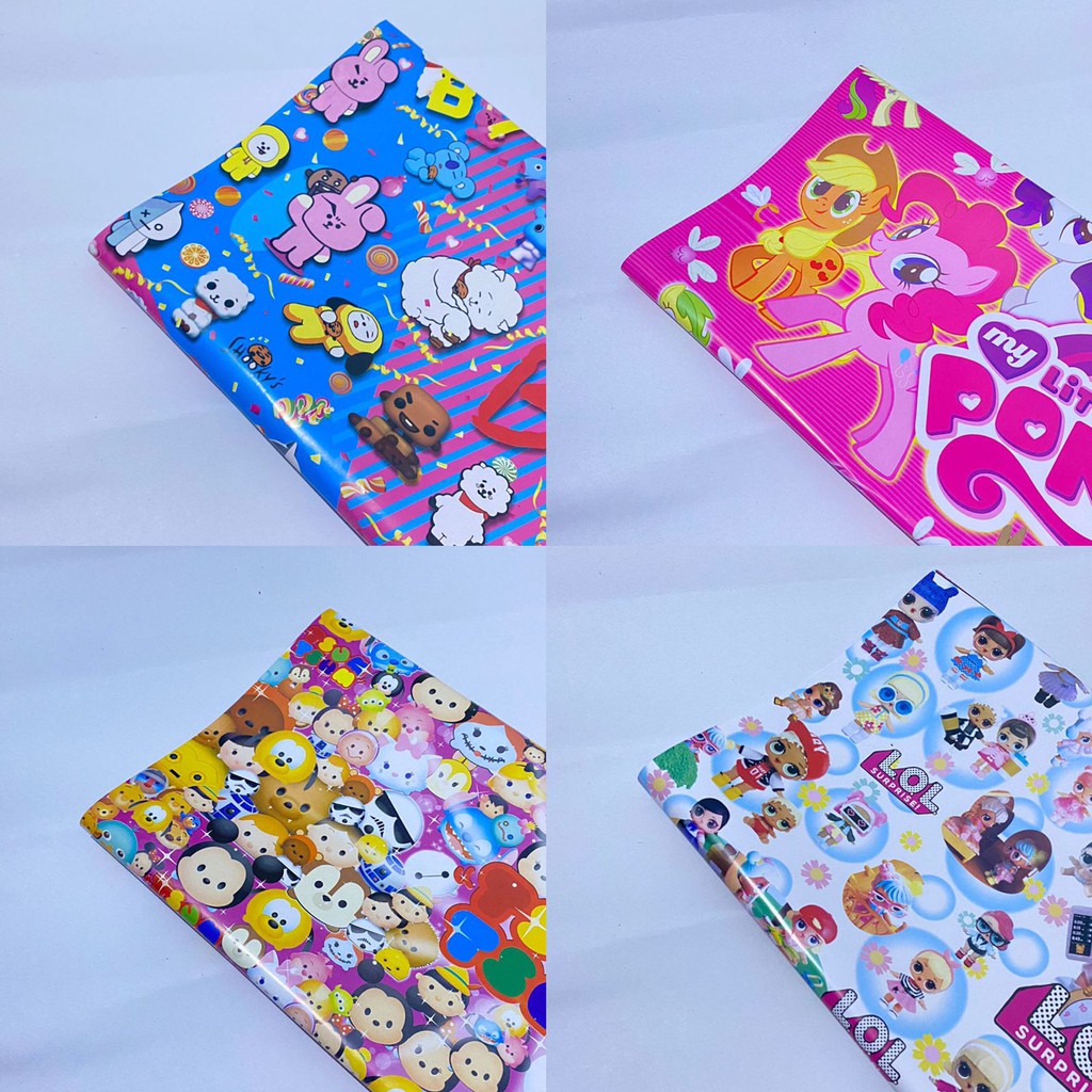 

KERTAS KADO GLOSSY MOTIF ANAK ANAK PEREMPUAN UNICRON HELLO KITTY BT21 TSUM
