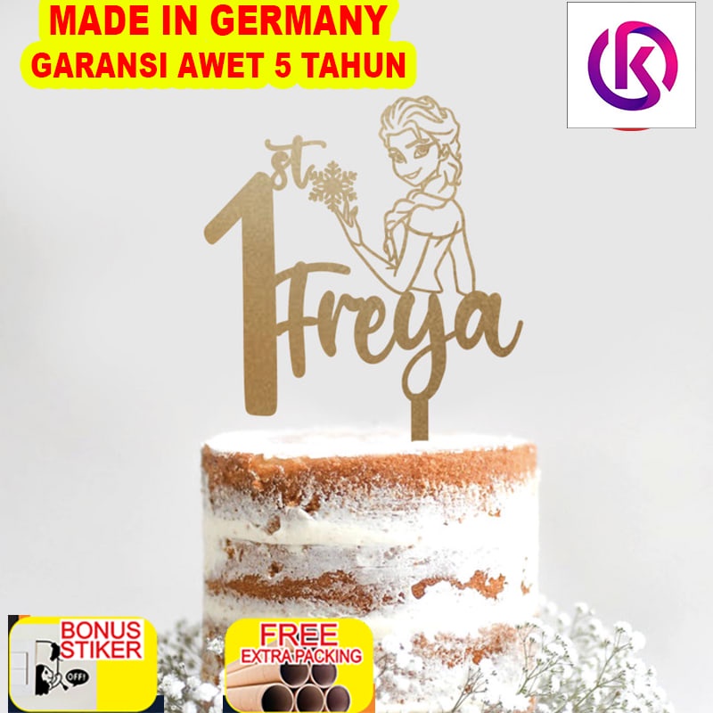 

Murah Custom Cake Topper Frozen Hiasan Kue Custom Tulisan Acrylic Akrilik - 10cm