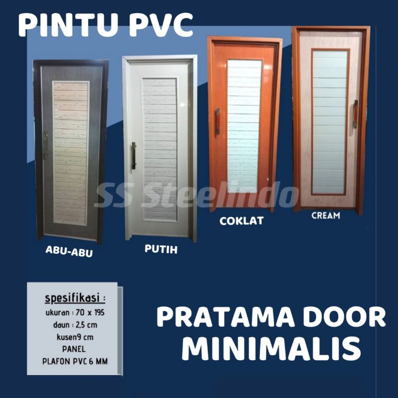 Jual Pintu Wc Kamar Mandi Pvc Pratama Door Long Minimalis Cm X Cm Cermin Bagian Belakang