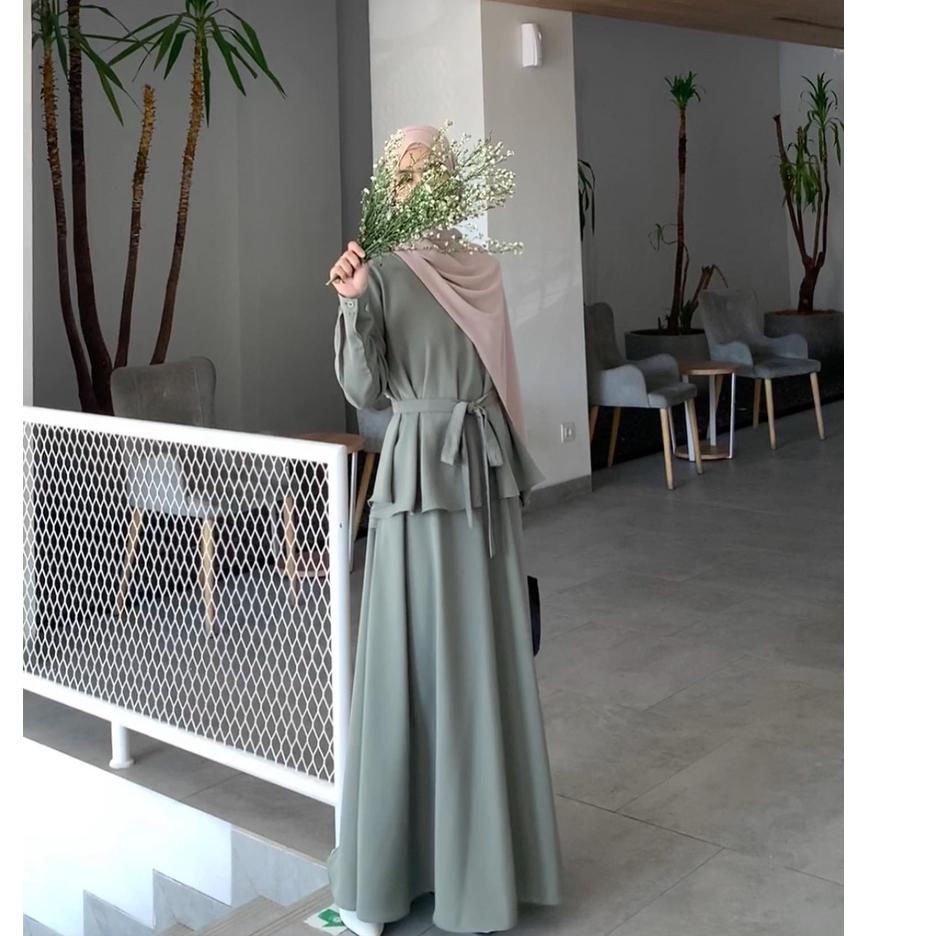Paling Diminati.. BISA COD | Bahan Sakila Premium | Nayla Set | Atasan + Rok | Muslim Remaja Busui F
