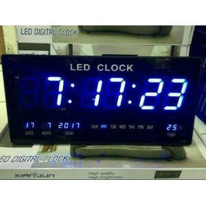 jam digital dinding led 3615 BIRU
