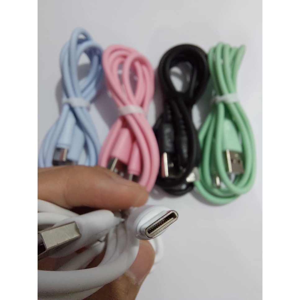 DCM Data Cable MACARON 2.4A Fast Charging Kabel Casan Micro iPhone TypeC Kabel Data Bulat