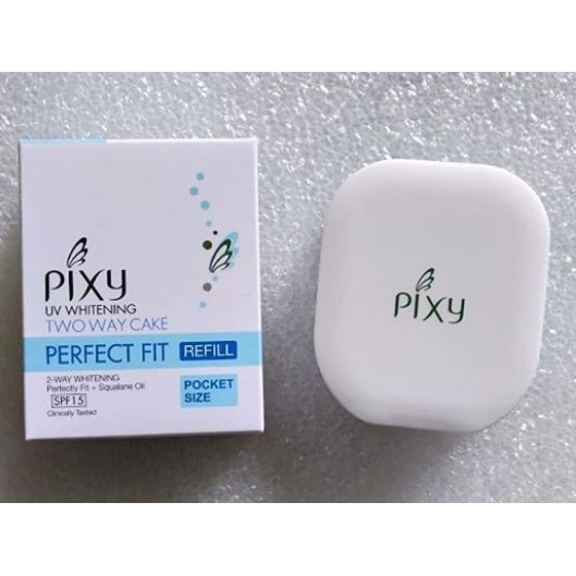 PIXY Perfect FIT TWC Full Kaca | Refill | Bedak Padat Two Way Cake UV Whitening