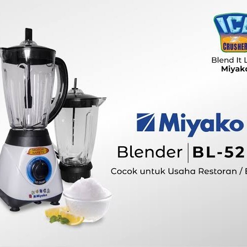 MIYAKO Blender Plastik 1,5 Liter BL 52 PI - Garansi Resmi 1 Tahun