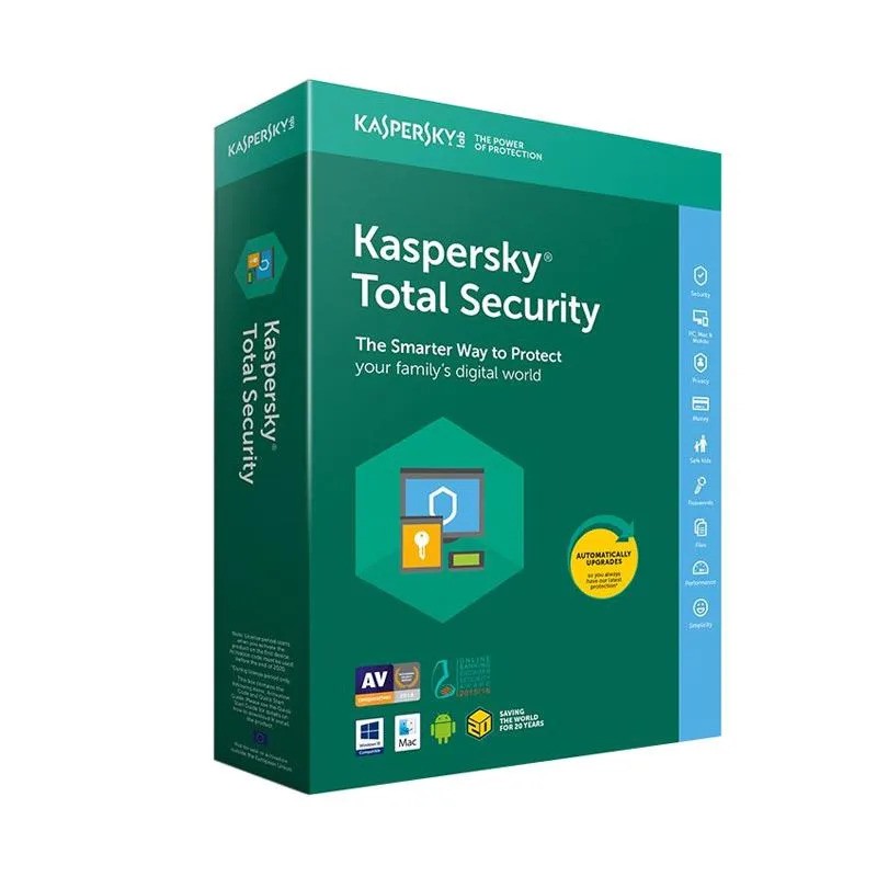 Anti Virus KASPERSKY TOTAL SECURITY 3 USERS ASLI &amp; ORIGINAL 365 hari