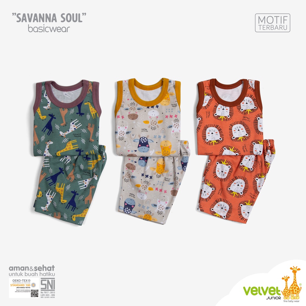 Pilih Motif - Velvet Junior KUTUNG BRILLIANT BLUE Terbaru | Setelan Anak Singlet Buntung Celana Open Basic Wear Piyama Savanna Soul Radiant Magical Adventures Southern Charm