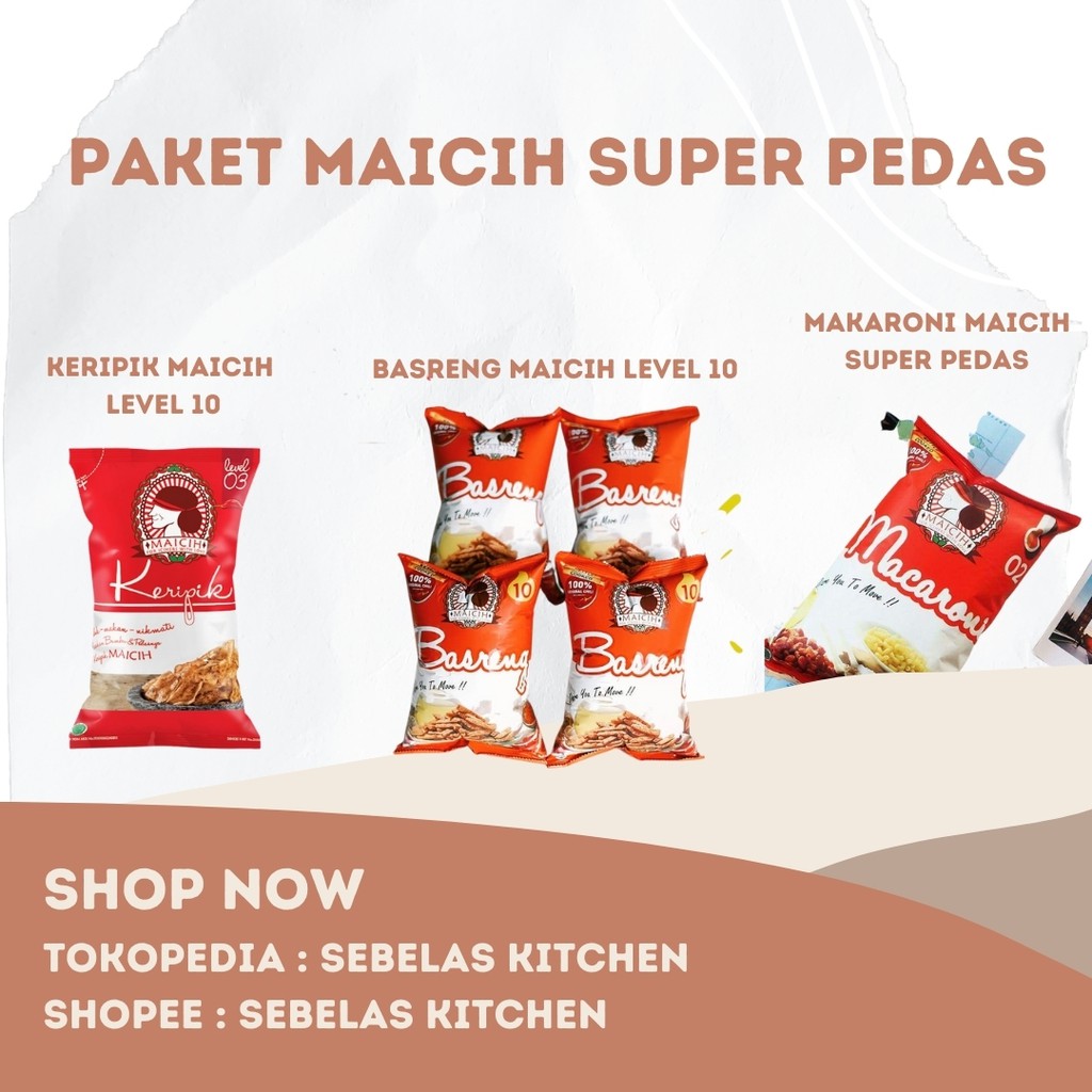 

Keripik Maicih / Basreng Maicih / Makaroni Maicih Super Pedas