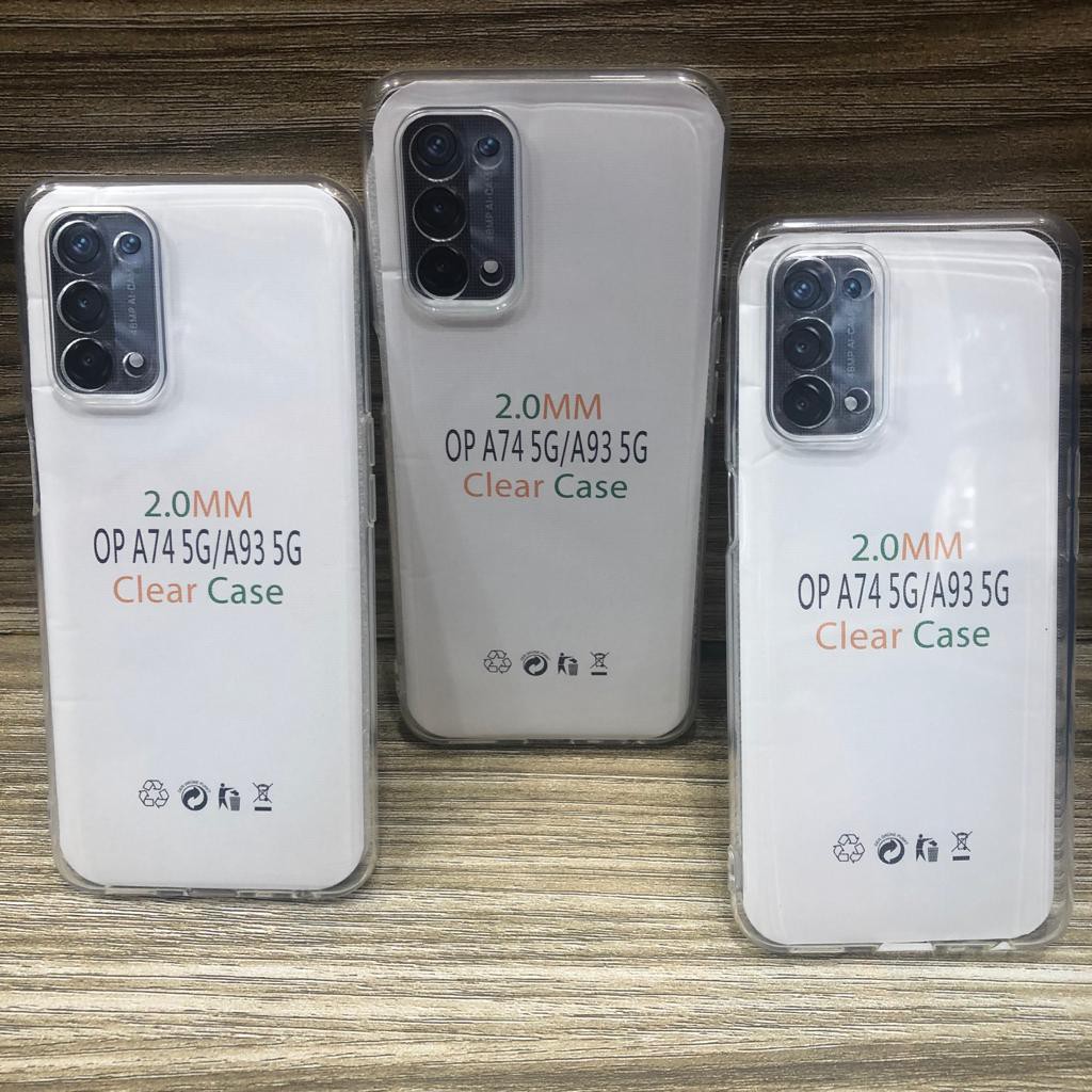 CC- CASING Oppo A16, A74 5G, A74 4G/A95 4G, FIND X3/X3 PRO, Reno 2F, RENO 4F/F17 PRO,  A15/A15S SOFT CASE BENING TEBAL 2.00MM SILIKON CLEAR CASE JELLY CASE TRANSPARANT OEM