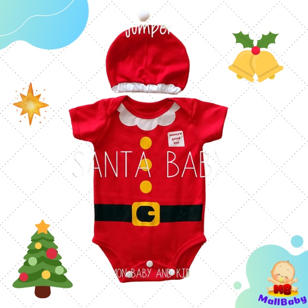 Jumper Bayi Santa Claus Jumper Kostum Natal Bayi Lucu  - Sinterklas