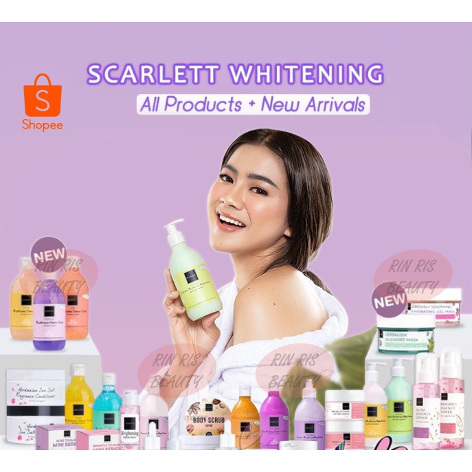 SCARLETT WHITENING | Scarlett Body Scrub Lotion Fresh | Original By Felicia Angelista| Body Lotion/Scarlett Acne Serum