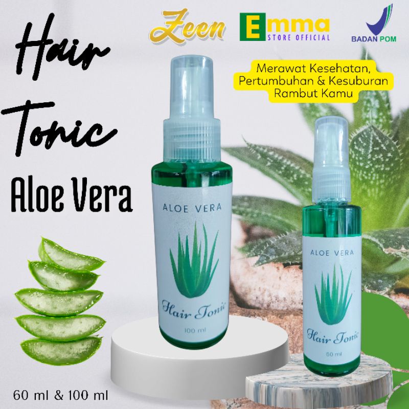 HairbTonic Aleo Vera / Lidah Buaya Hair Serum Hair Treatment Vitamin Rambut 60 ml &amp; 100 ml (BPOM)