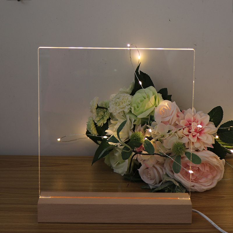 Gemoy DIY acrylic lamp / paket DIY acrylic led / lampu hias acrylic gift DIY kado hadiah / stand led