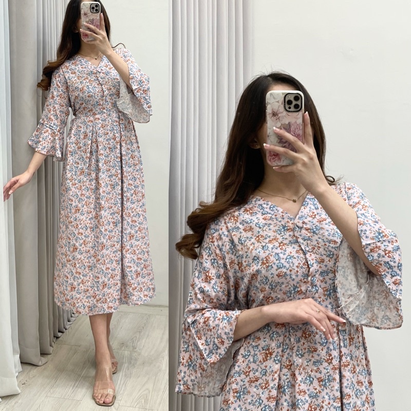 Daster Kova Homewear by Amariel-Kov: Florist Dusty