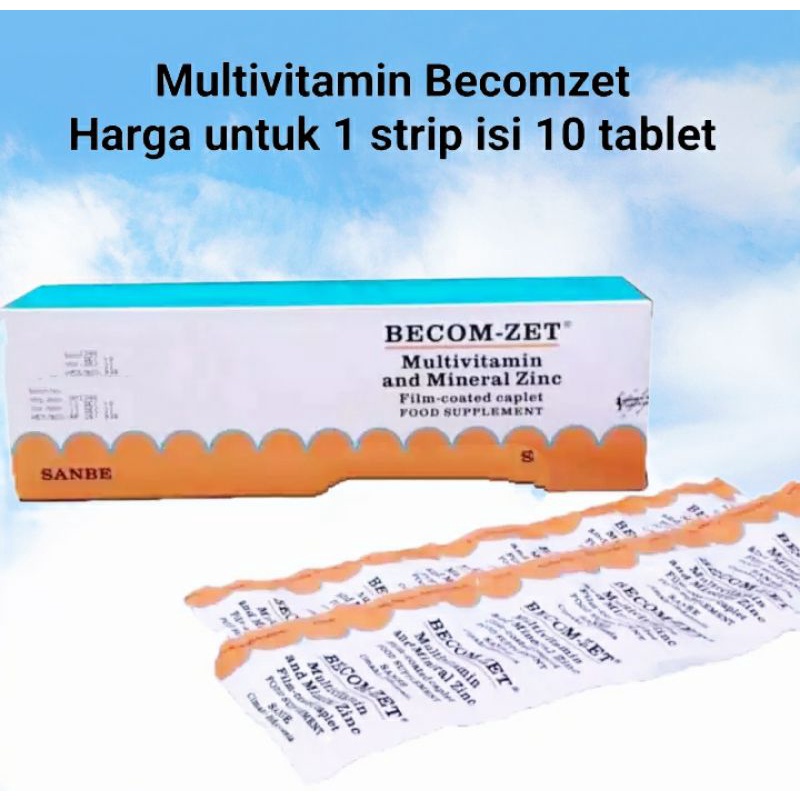 VITAMIN BECOM ZET MULTIVITAMIN 1STRIP 10TABLET