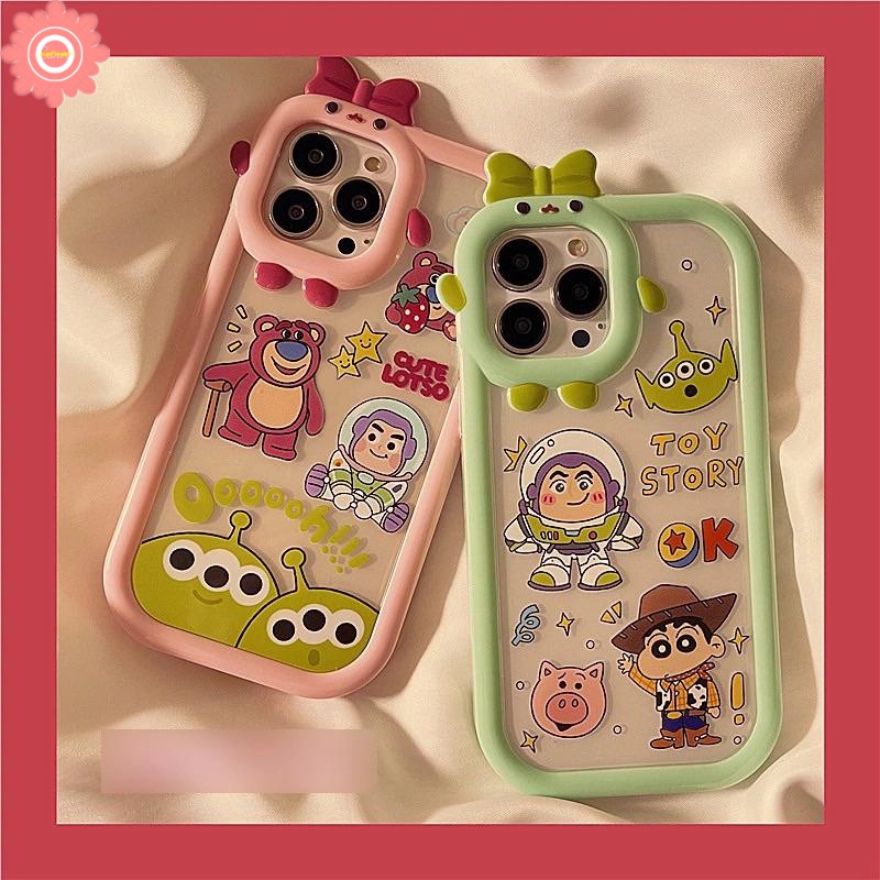 Soft Case TPU Motif Kartun Monster 3D Untuk IPhone 6 6S 7 8 Plus 11 13 12 14 Pro Max XR 14 Plus X XS Max SE 2020 13Pro Max