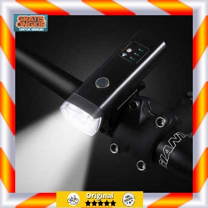 Lampu Sepeda Gunung Polygon MTB LED USB Recharge XPG 350 Lumens HJ047