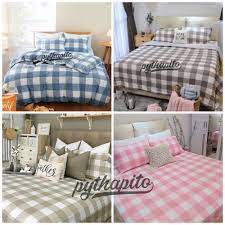 SPREI SET KOTAK EMILY BAHAN HALUS , TEBAL DAN TIDAK LUNTUR HARGA TERJANGKAU