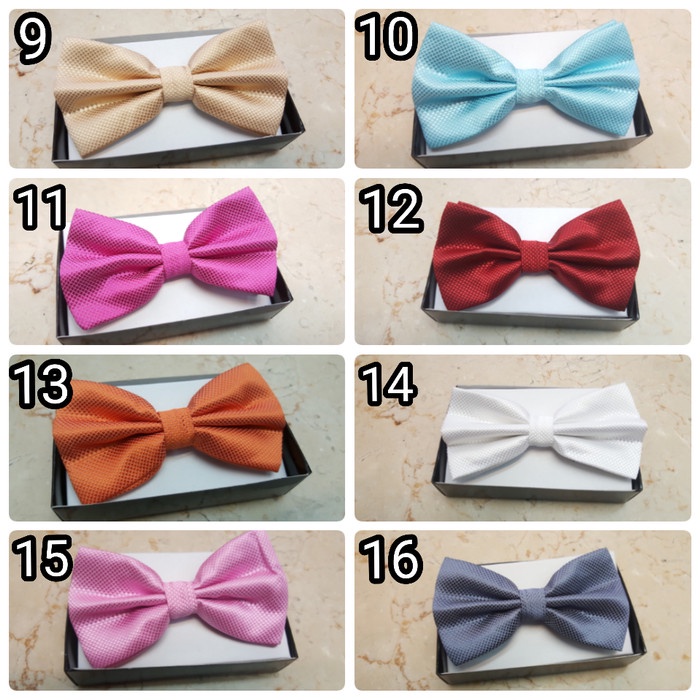 Dasi Kupu Kupu Pria Bowtie Tebal Motif Banyak Warna Premium