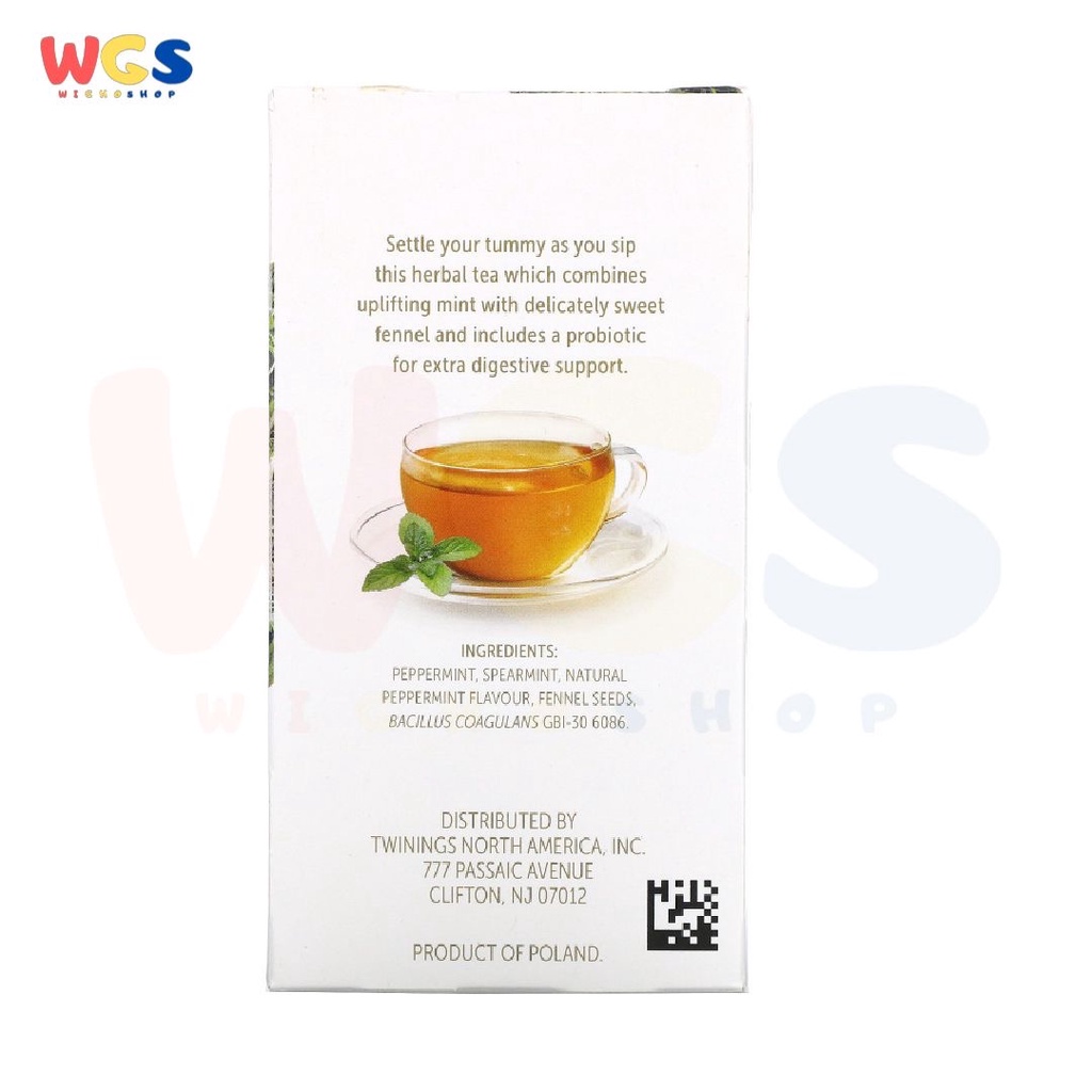 Twinings of London Probiotics Peppermint &amp; Fennel Herbal Tea 18s x 2g