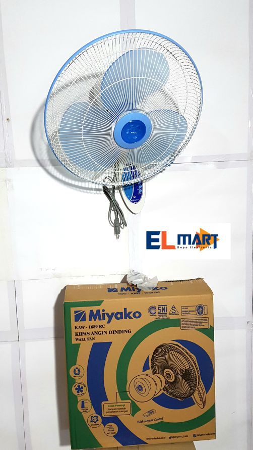 MIYAKO Kipas Angin Dinding Remote Wall Fan KAW-1689 RC - 1689RC