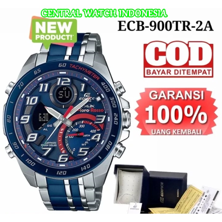 Best Seller Jam Tangan Pria Hadiah Merk Casio Edifice ECB 900TR-2A Jam Tangan Kasual Limitid Edition