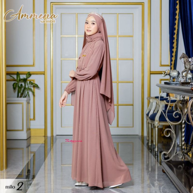 Ammena Dress Set Hijab by Zabannia