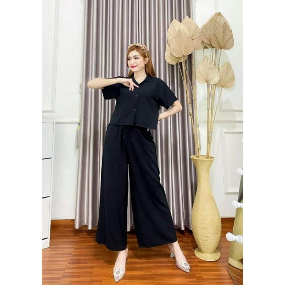 ONE SET CROP POLOS JUMBO | SET CROP WANITA | SETELAN KEKINIAN LD 120 | ONESET VIRAL