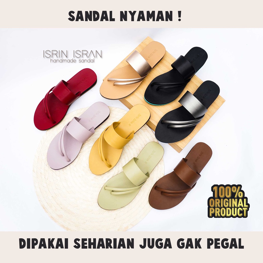 ISRIN ISRAN ORIGINAL AMAI Sendal Slip On Wanita Teplek