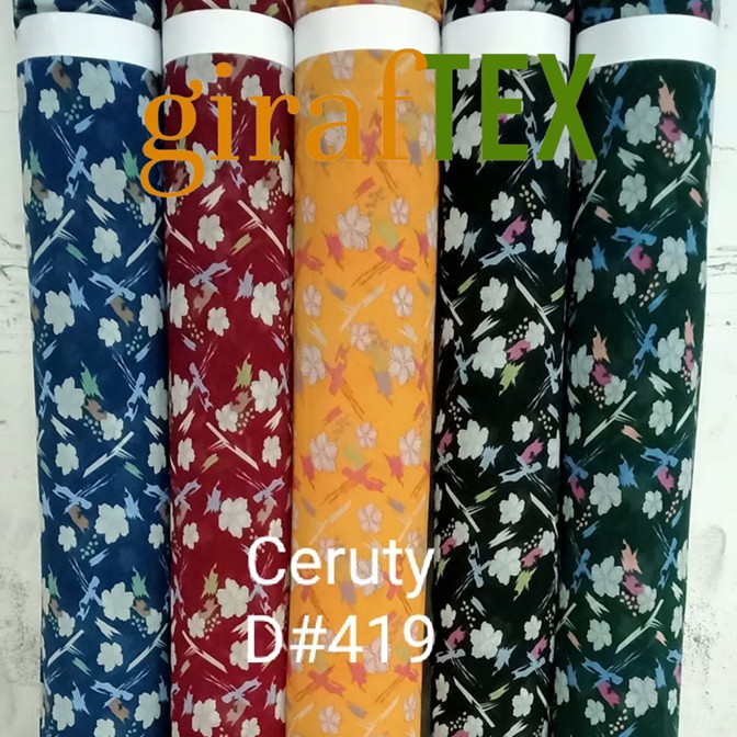 Cerutti Motif - Kain Cerruty Ceruti Cerruti Bunga Melati Abstrak