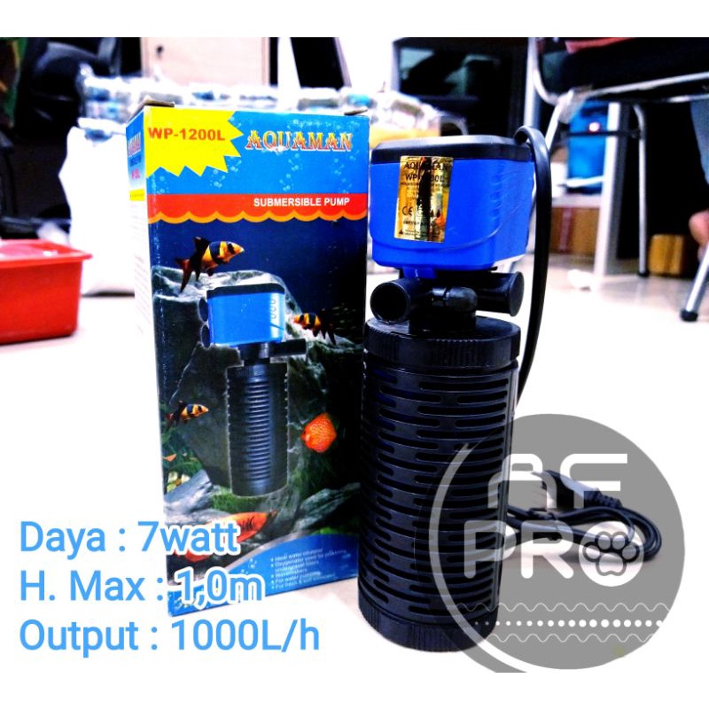 PROMO MURAH Pompa Aquarium Internal Filter AQUAMAN WP 1200L