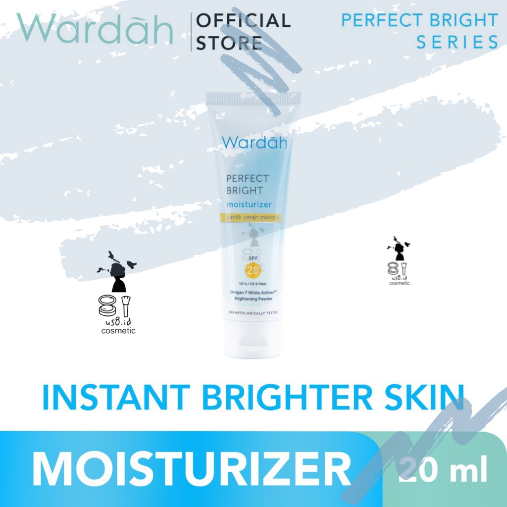 WARDAH Perfect Bright Series | Creamy Foam Moisturizer Tone Up Peel Off Powder Micellar BB