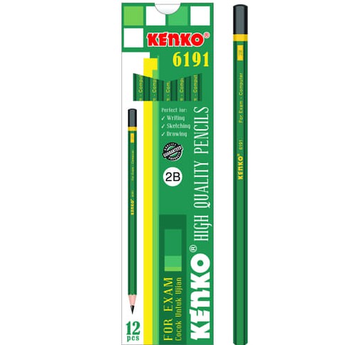 

Kenko Pensil 2B - 6191 Sketching Drawing | Pensil Ujian For Exam