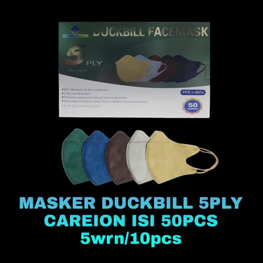 Careion - Masker Careion Duckbill Rainbow Dewasa isi 50pcs