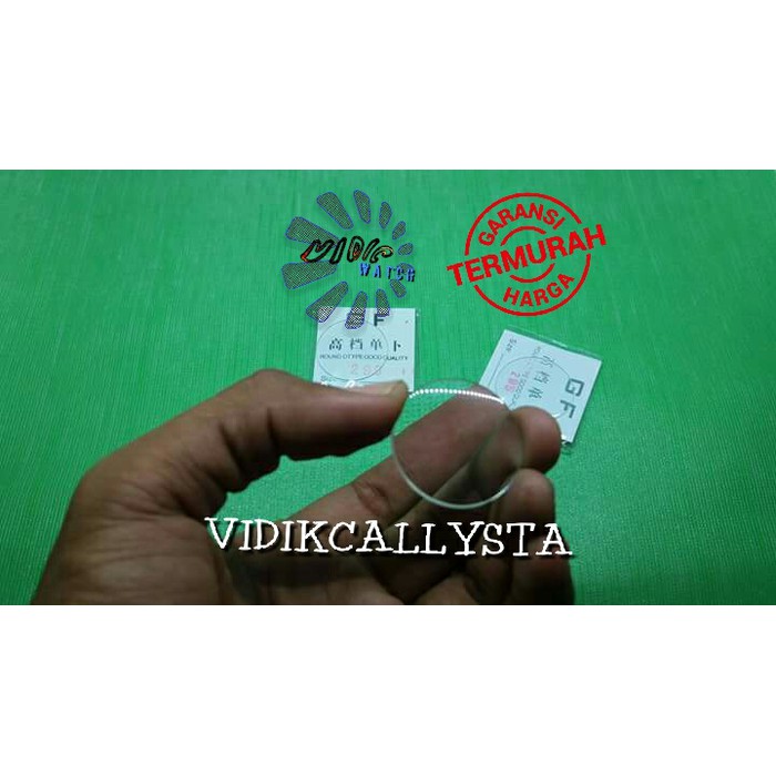 GROSIR KACA JAM TANGAN 1 - 2 MM CEMBUNG DATAR BENING MURAH 280 - 375