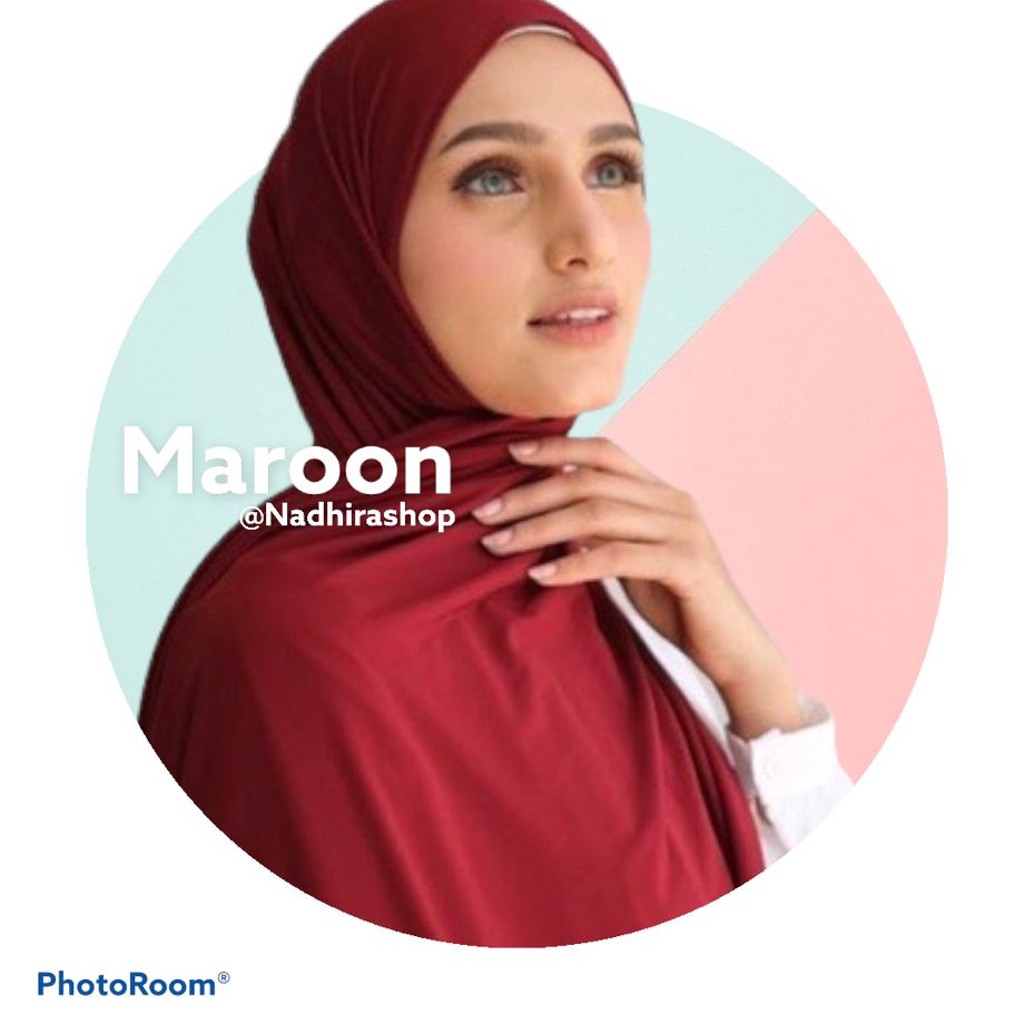 pashmina instan jersey premium size 180x75-PJ instan Maroon