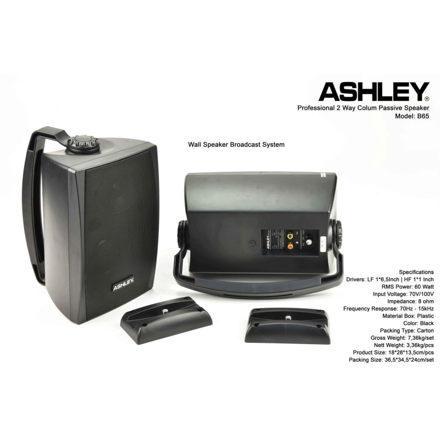 SPEAKER PASIVE ASHLEY B65 SPEAKER 6.5 INCH ORIGINAL