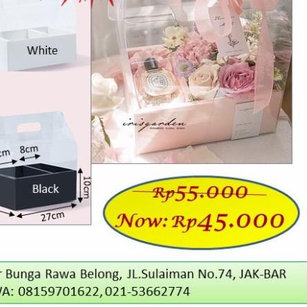 

➩ Mika Handy Bag (1510), box mika, Aksesoris toko bunga - Hitam ➭