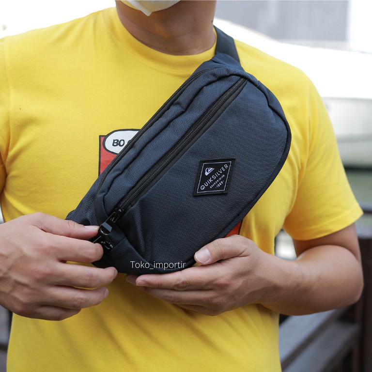 Waistbag Quiksilver Pria Import Waterproof / Tas Pinggang Pria