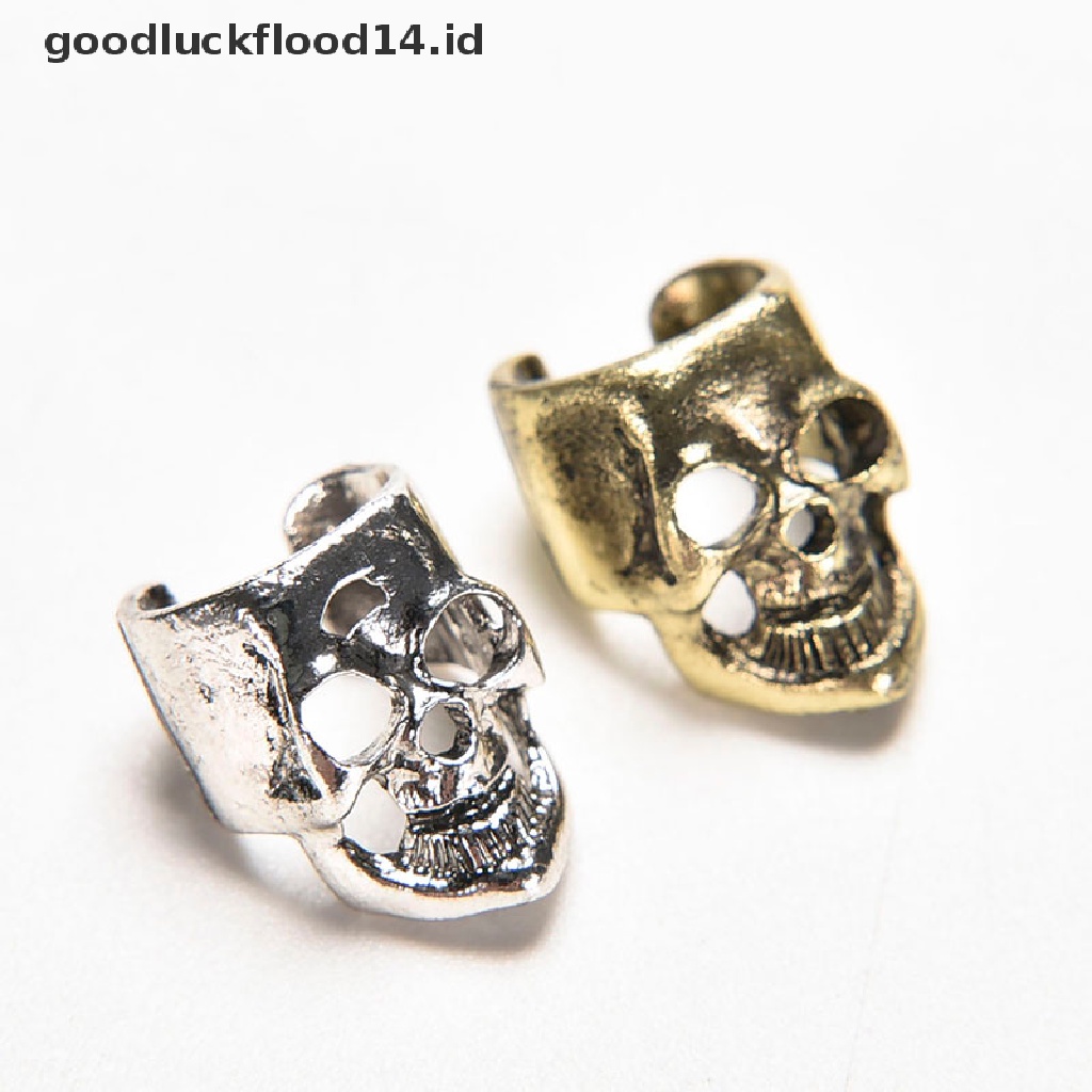 1 / 2 / 4 pcs Anting Klip Tanpa Tindik Desain Tengkorak Gaya Gothic Punk Vintage