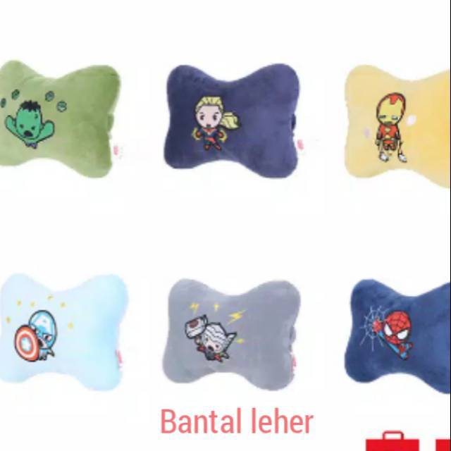 terkini Bantal leher karakter Marvel Bone pillow Miniso