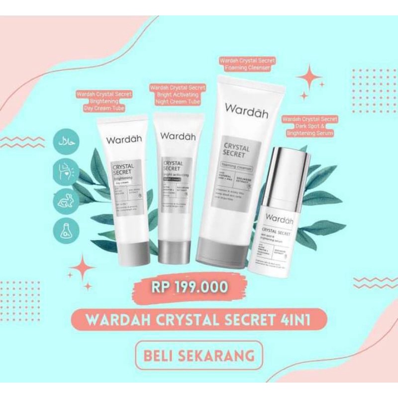 [READY] Paket Wardah Crystal Secret 4 in 1