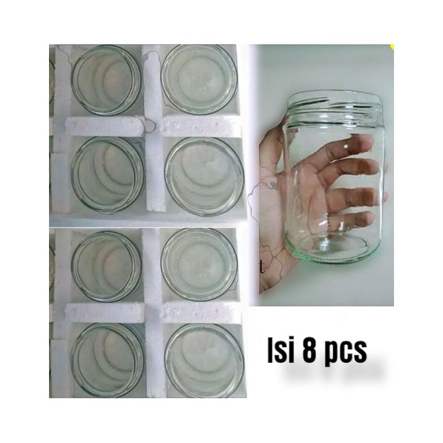8 pcs toples selai Toples tempat ikan cupang Toples kaca bening Toples cupang
