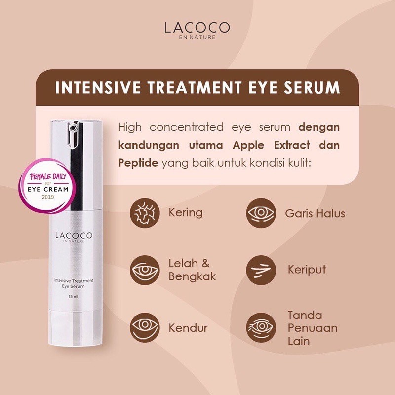 LACOCO Indonesia / En Nature / Eye Serum Dark Spot / Amazonian Watermelon Mask / Bust Fit Daily UV