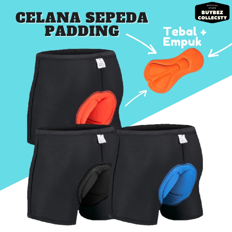 Celana Dalam Sepeda Pria Wanita / Celana Sepeda Padding Busa Gel 3D / Celana Sepeda Ketat Padding