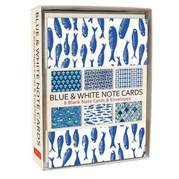 

Blue and White Note Cards : 6 Blank Note Cards and Envelopes - 9780804850773 - Buku Ori Periplus