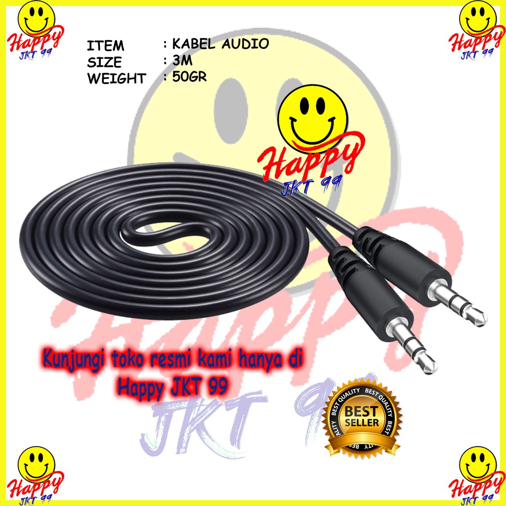 [ HAPPY JKT 99 ] KABEL AUDIO 3M 3 M METER ORIGINAL