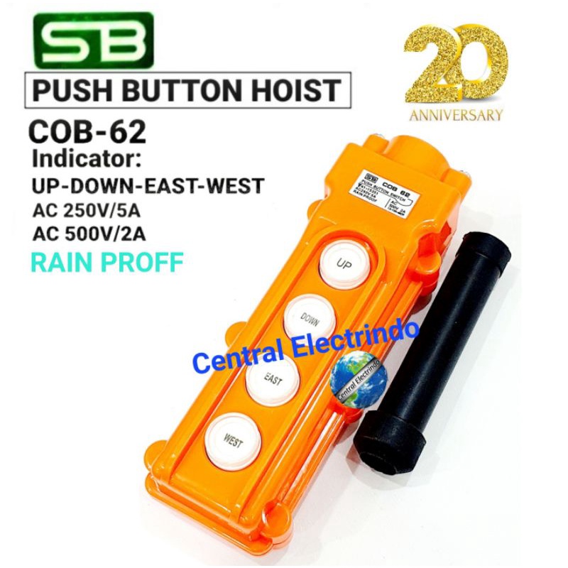 Push Button Hoist 4 Tombol COB-62 SB.