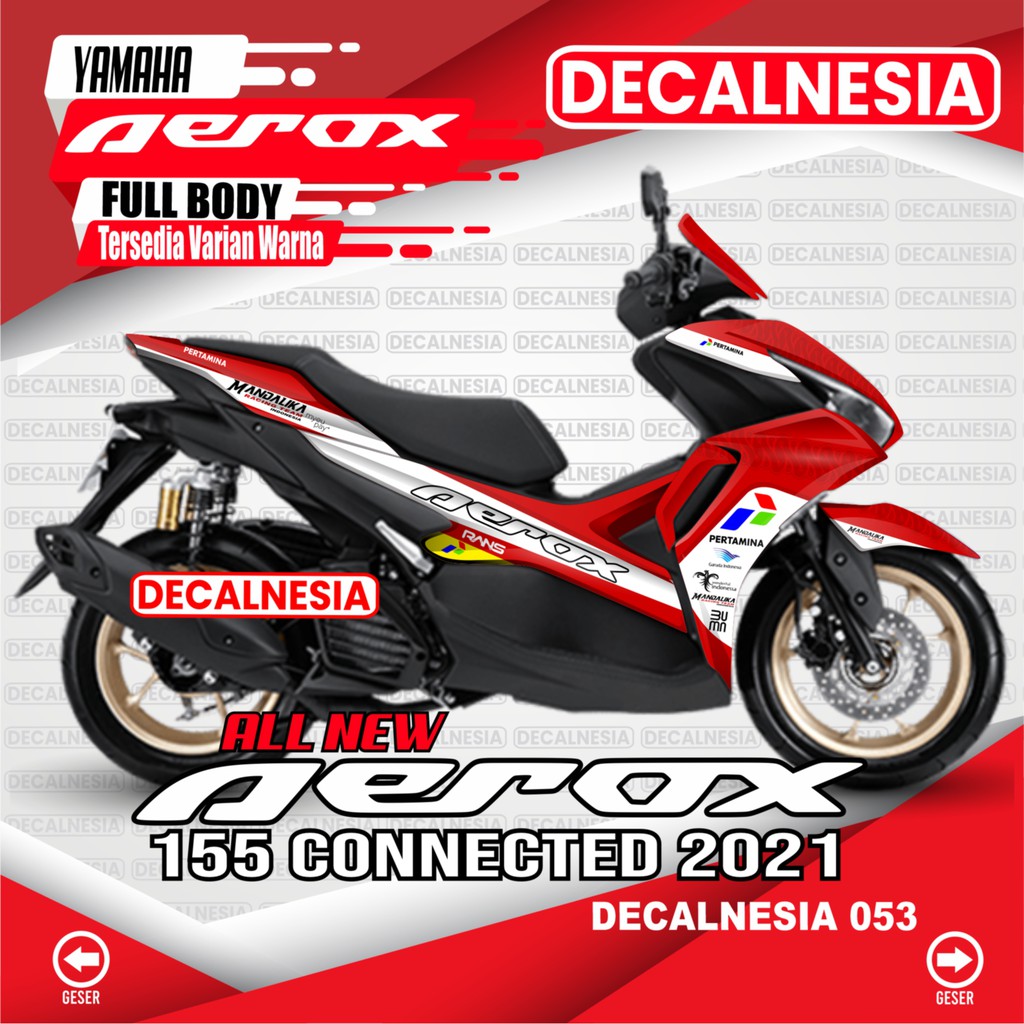 Stiker Decal Motor Aerox New 155 2021 2022 2023 2024 Full Body Connected Variasi Yamaha Modifikasi C